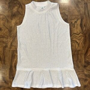 Queen Of Sparkles Women's M White Sleeveless A Line Dress Rhinestones Party